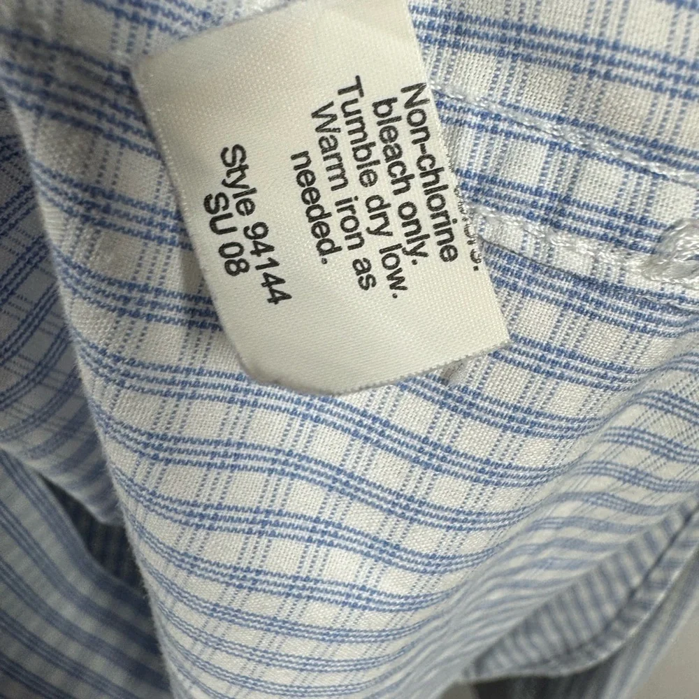 J. Crew Long Sleeve Button Up Shirt Blue & White L